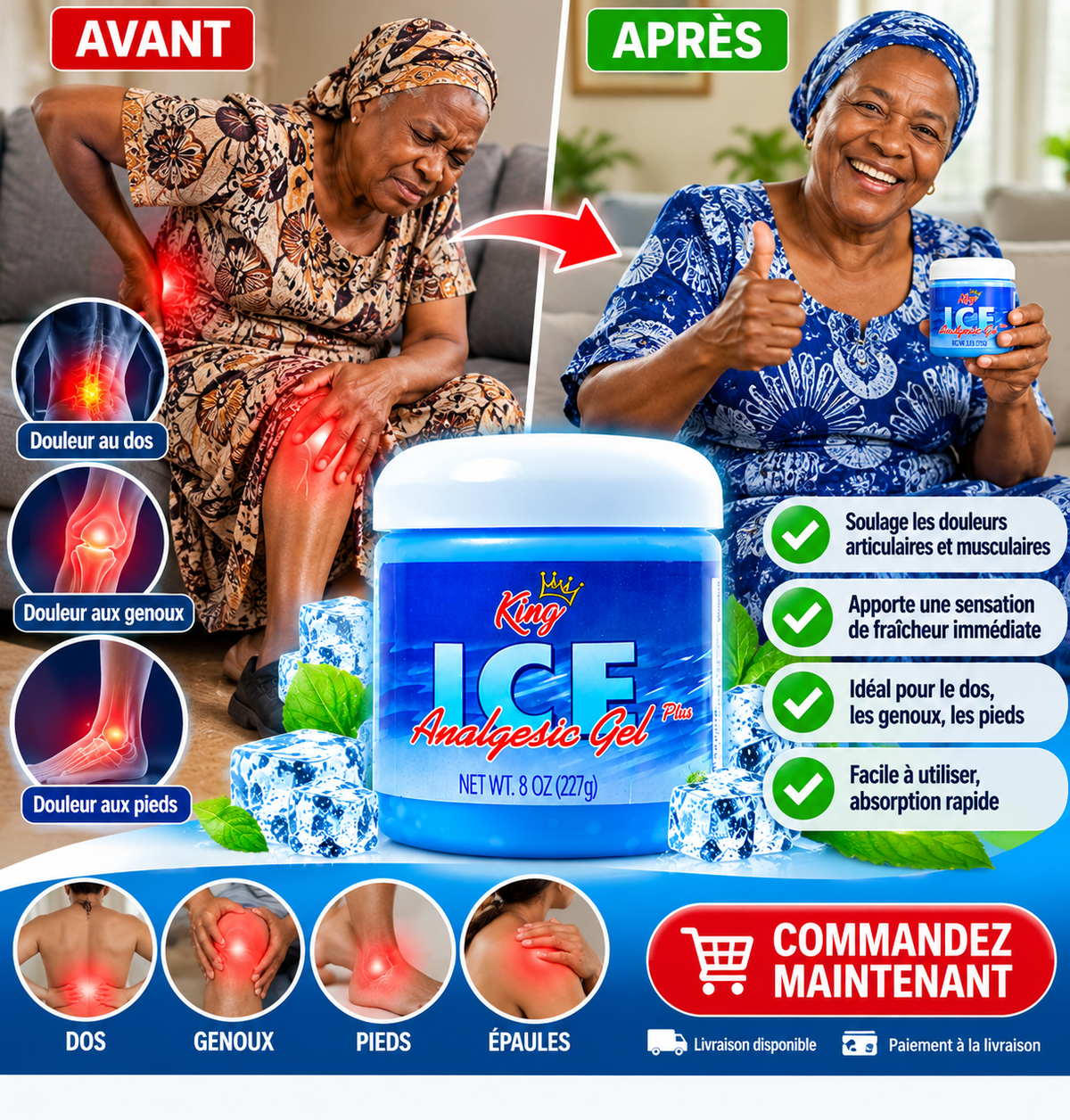 KING ICE ANALGESIC GEL PLUS
